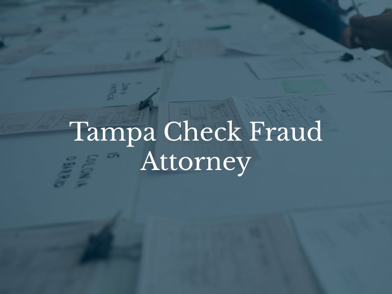 Tampa Check Fraud Attorney